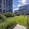 Courtyard greenspace with fire pit and BBQ grills
