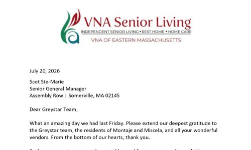 VNAHI Letter of Gratitude Greystar July 2026