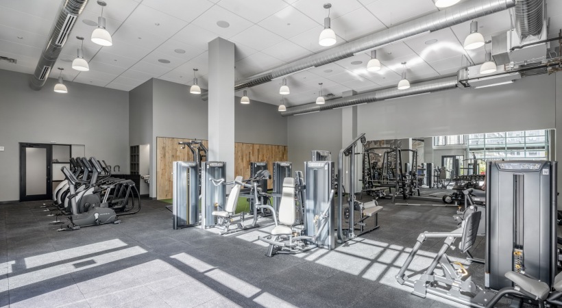 Ample treadmills and well-equipped fitness center